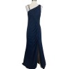 Women's Formal Dress Blue One Shoulder A-Line Long Evening Gown