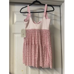 Women's Sweetheart Babydoll Dress-Gingham