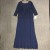 Dress Womens 14W Navy Sequin Lace Maxi Formal Evening Gown 3/4 SLV