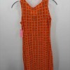 Pre-Owned Orange Knee Length Sleeveless Dress