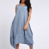 Italian made, Square Neck, Sleeveless, Linen Dress 14-18