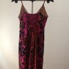 Velvet Burnout Slip Dress hale bob dress large Floral Spaghetti Strap Pink